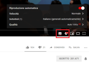 come cambiare lingua sottotitoli youtube italiano