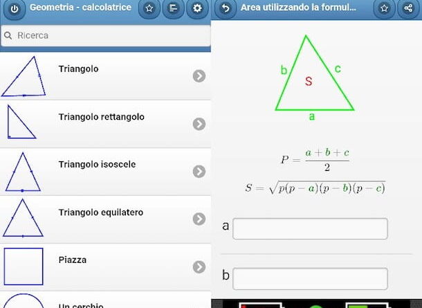 app per risolvere problemi di geometria