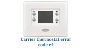 cosa significa errore e4 termostato condizionatore