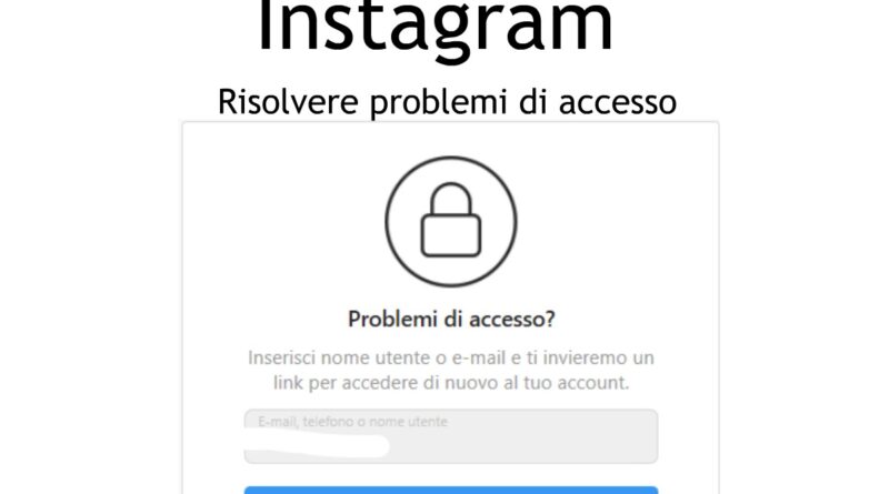 problemi accesso instagram